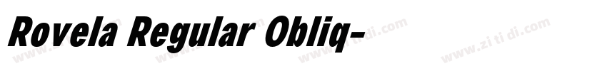 Rovela Regular Obliq字体转换